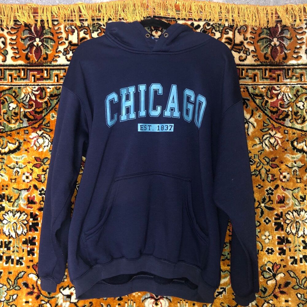 Unisex Navy Blue Cozy Chicago Sweatshirt size XL - Picture 2 of 6